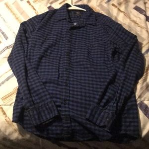 J Crew black and blue flannel size medium